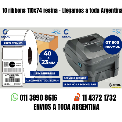 10 ribbons 110x74 resina - Llegamos a toda Argentina