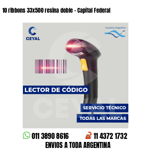 10 ribbons 33x500 resina doble - Capital Federal