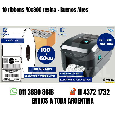 10 ribbons 40x300 resina - Buenos Aires