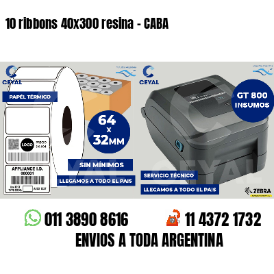 10 ribbons 40x300 resina - CABA