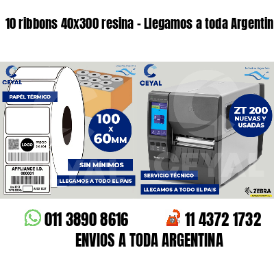 10 ribbons 40x300 resina - Llegamos a toda Argentina