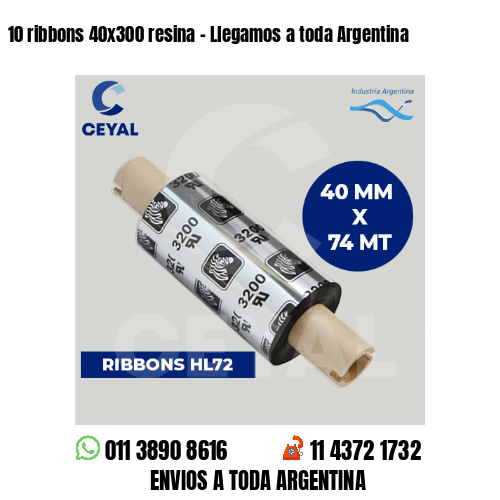 10 ribbons 40×300 resina – Llegamos a toda Argentina