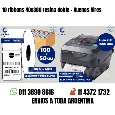 10 ribbons 40x300 resina doble - Buenos Aires