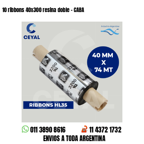 10 ribbons 40×300 resina doble – CABA