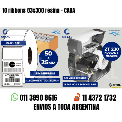 10 ribbons 83x300 resina - CABA