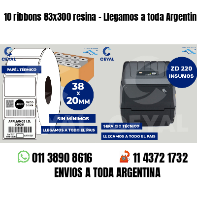 10 ribbons 83x300 resina - Llegamos a toda Argentina