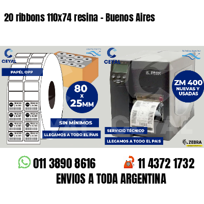 20 ribbons 110x74 resina - Buenos Aires