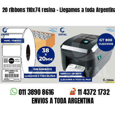 20 ribbons 110x74 resina - Llegamos a toda Argentina