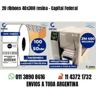 20 ribbons 40x300 resina - Capital Federal