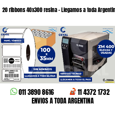 20 ribbons 40x300 resina - Llegamos a toda Argentina