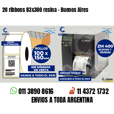 20 ribbons 83x300 resina - Buenos Aires