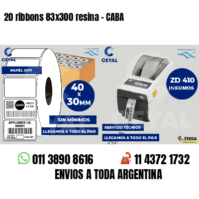 20 ribbons 83x300 resina - CABA