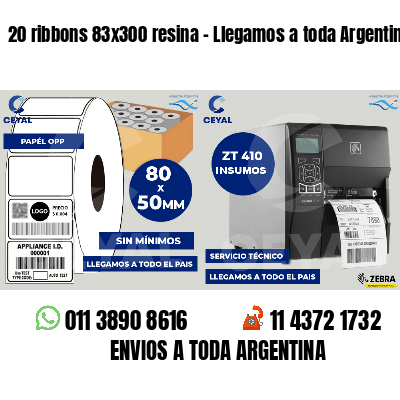 20 ribbons 83x300 resina - Llegamos a toda Argentina