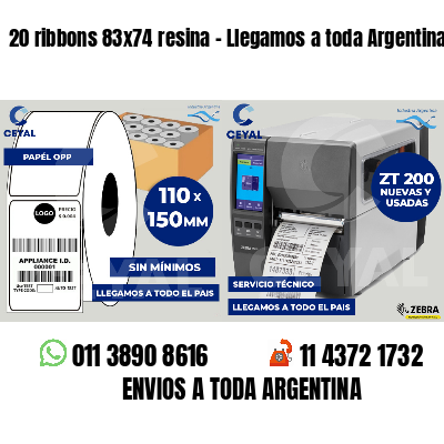 20 ribbons 83x74 resina - Llegamos a toda Argentina