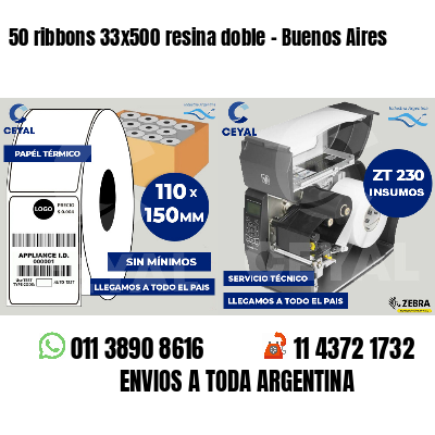 50 ribbons 33x500 resina doble - Buenos Aires