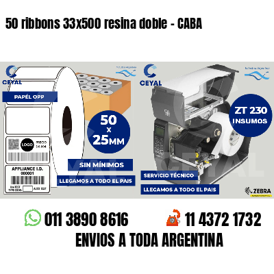 50 ribbons 33x500 resina doble - CABA