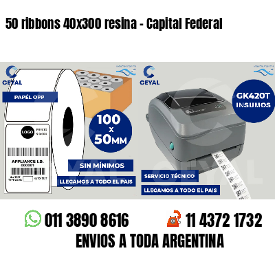 50 ribbons 40x300 resina - Capital Federal