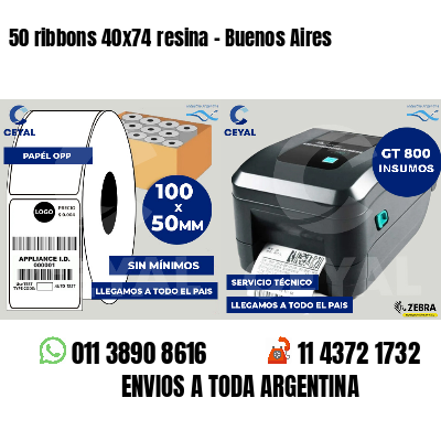 50 ribbons 40x74 resina - Buenos Aires