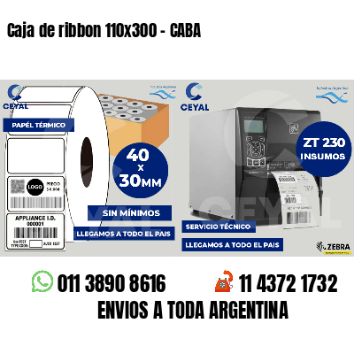 Caja de ribbon 110x300 - CABA