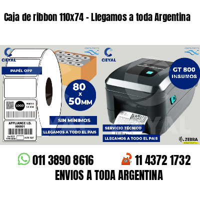 Caja de ribbon 110x74 - Llegamos a toda Argentina