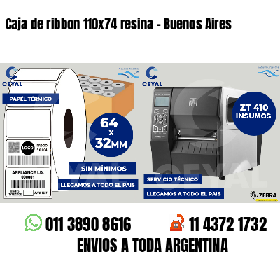 Caja de ribbon 110x74 resina - Buenos Aires