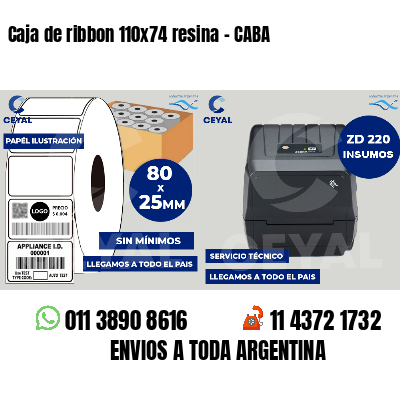 Caja de ribbon 110x74 resina - CABA