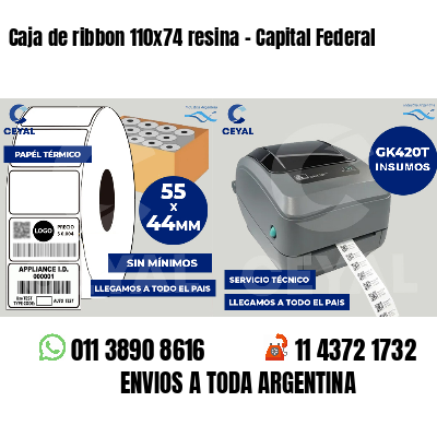 Caja de ribbon 110x74 resina - Capital Federal