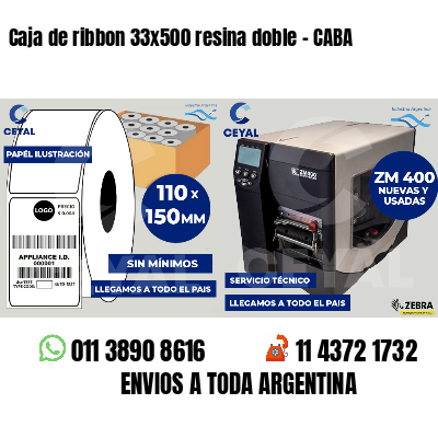 Caja de ribbon 33x500 resina doble - CABA