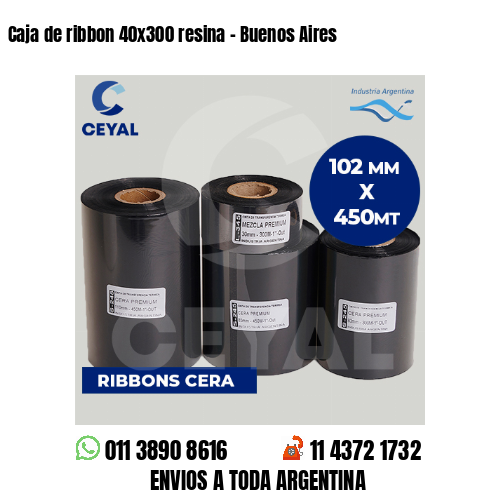 Caja de ribbon 40×300 resina – Buenos Aires