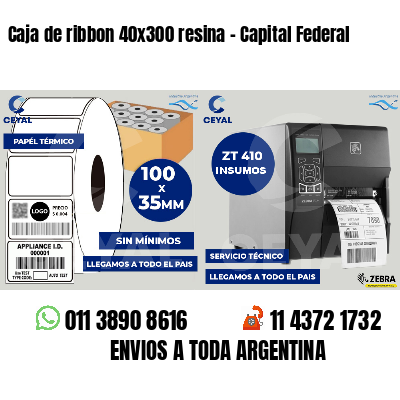 Caja de ribbon 40x300 resina - Capital Federal