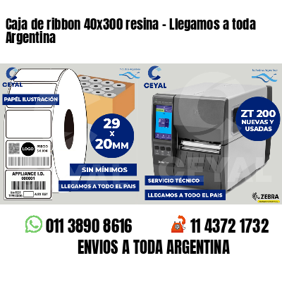 Caja de ribbon 40x300 resina - Llegamos a toda Argentina