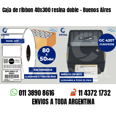 Caja de ribbon 40x300 resina doble - Buenos Aires