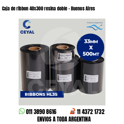 Caja de ribbon 40×300 resina doble – Buenos Aires