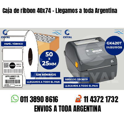 Caja de ribbon 40x74 - Llegamos a toda Argentina