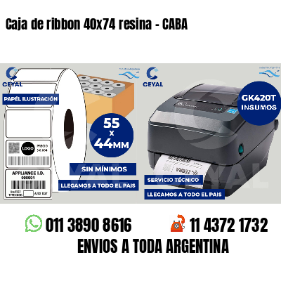 Caja de ribbon 40x74 resina - CABA