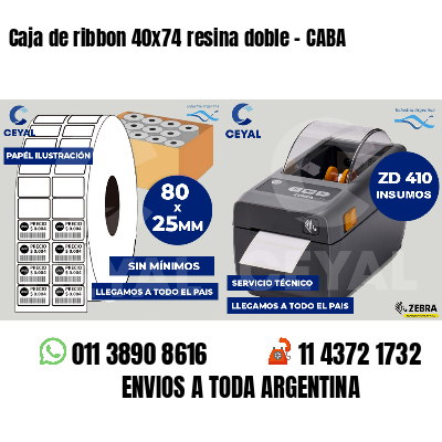 Caja de ribbon 40x74 resina doble - CABA