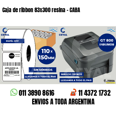 Caja de ribbon 83x300 resina - CABA