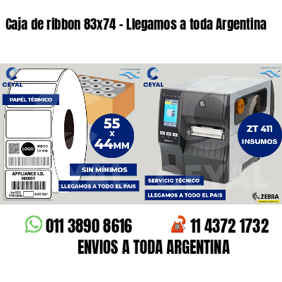 Caja de ribbon 83x74 - Llegamos a toda Argentina