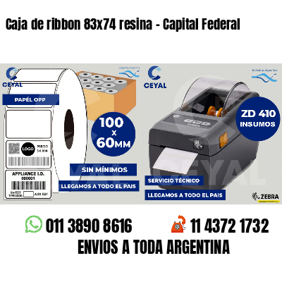 Caja de ribbon 83x74 resina - Capital Federal