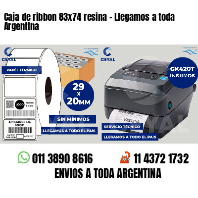 Caja de ribbon 83x74 resina - Llegamos a toda Argentina