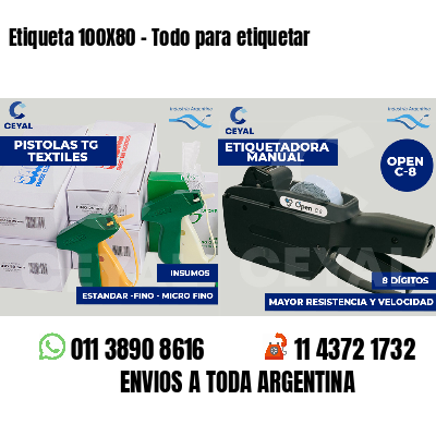 Etiqueta 100X80 - Todo para etiquetar