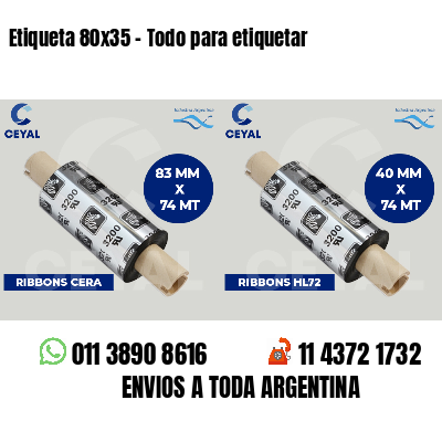 Etiqueta 80x35 - Todo para etiquetar