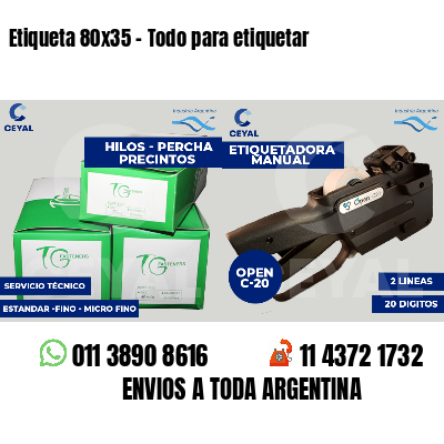 Etiqueta 80x35 - Todo para etiquetar