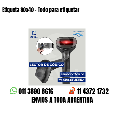 Etiqueta 80x40 - Todo para etiquetar