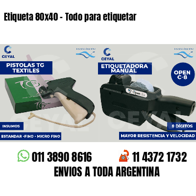 Etiqueta 80x40 - Todo para etiquetar