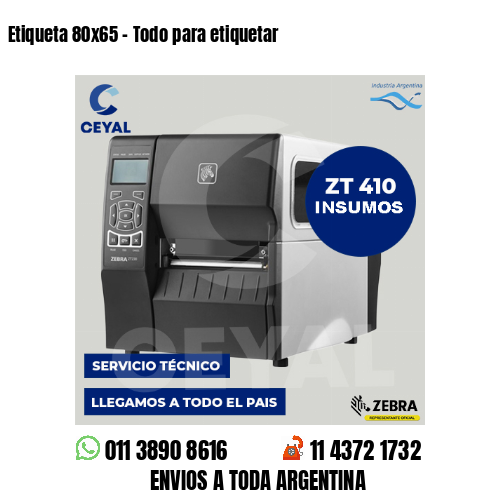 Etiqueta 80×65 – Todo para etiquetar