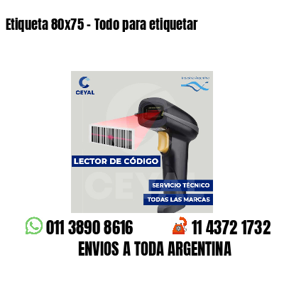 Etiqueta 80x75 - Todo para etiquetar