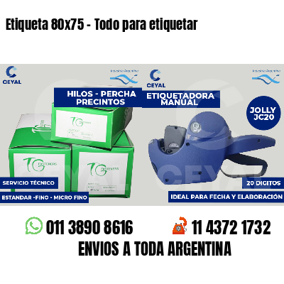 Etiqueta 80x75 - Todo para etiquetar