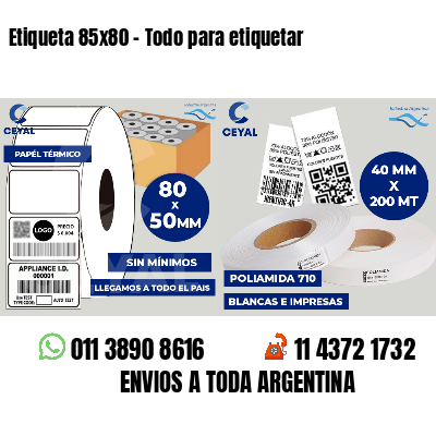 Etiqueta 85x80 - Todo para etiquetar