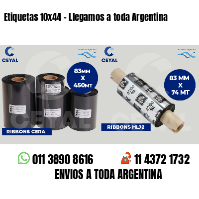 Etiquetas 10x44 - Llegamos a toda Argentina